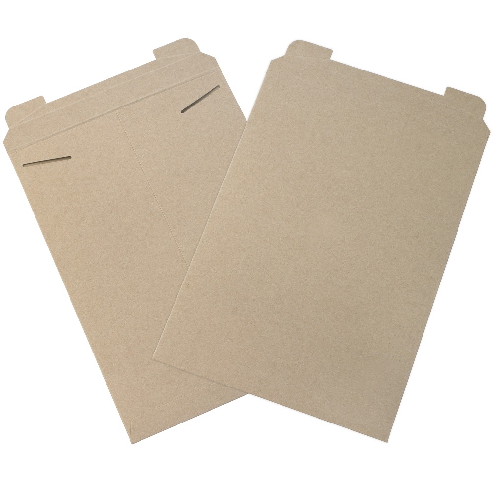 Partners Brand Kraft Stayflats® Flat Mailers, 13" x