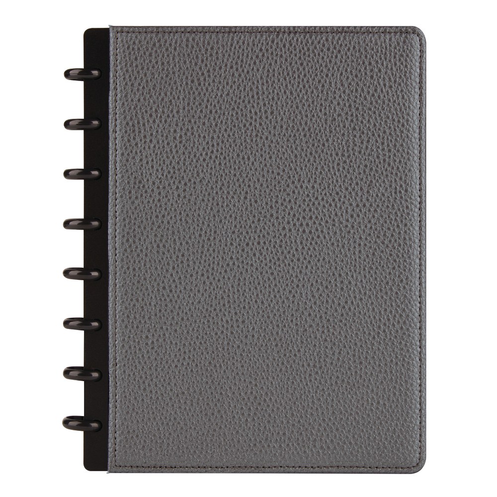 TUL® Discbound Notebook With Pebbled Leather Cover, Junior