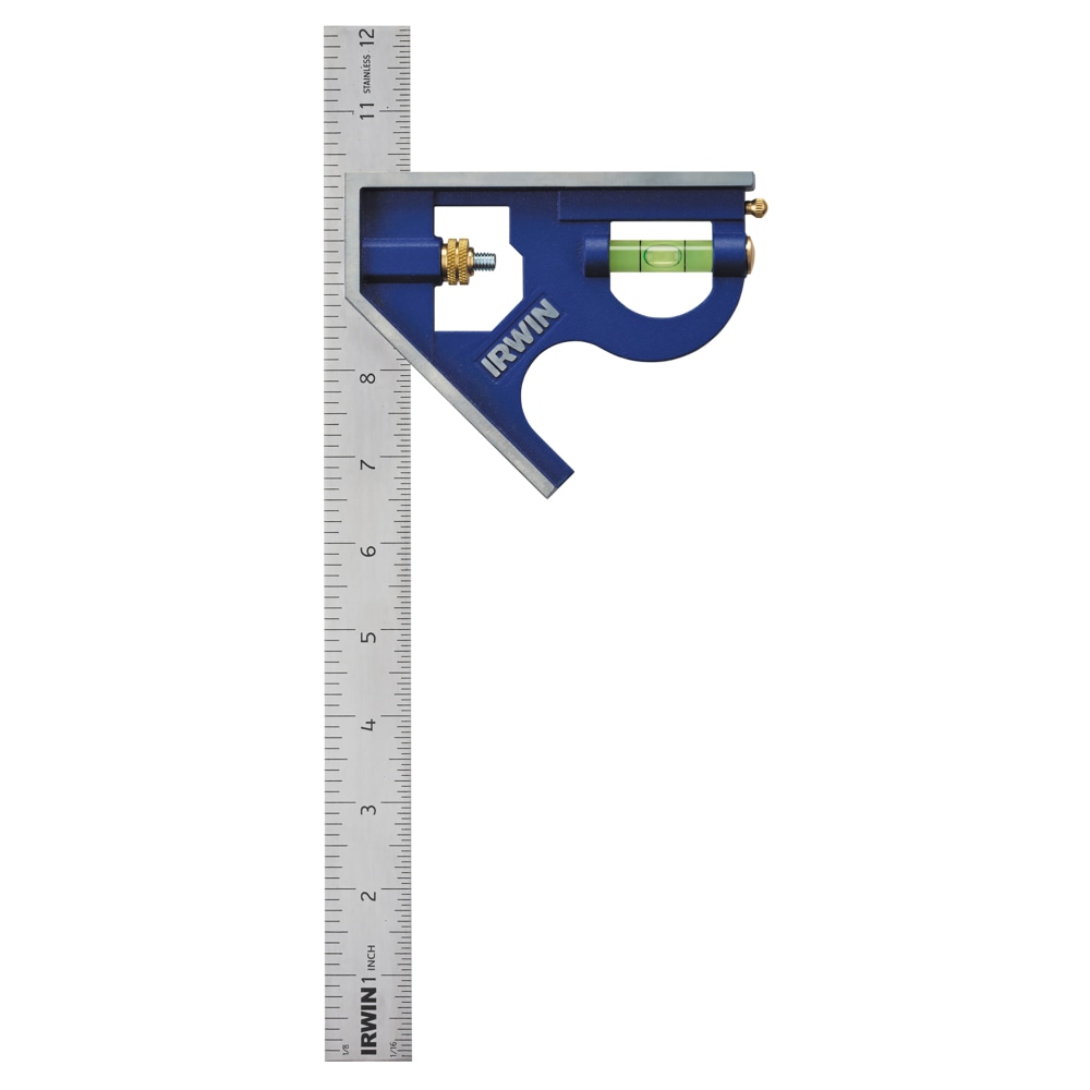 IRWIN Metal Combination Square, 12", Black