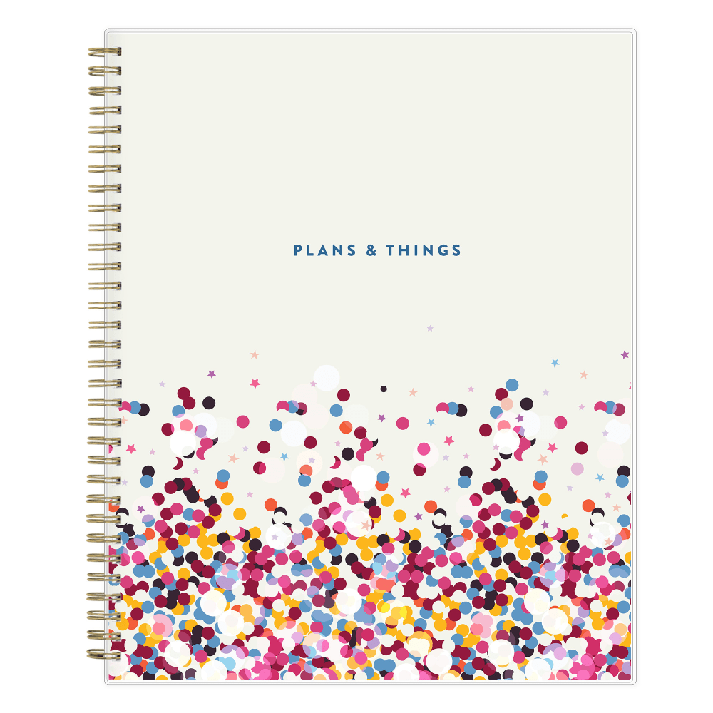 Student Planner BS Star Confetti Clear 8.5x11 AY26–27