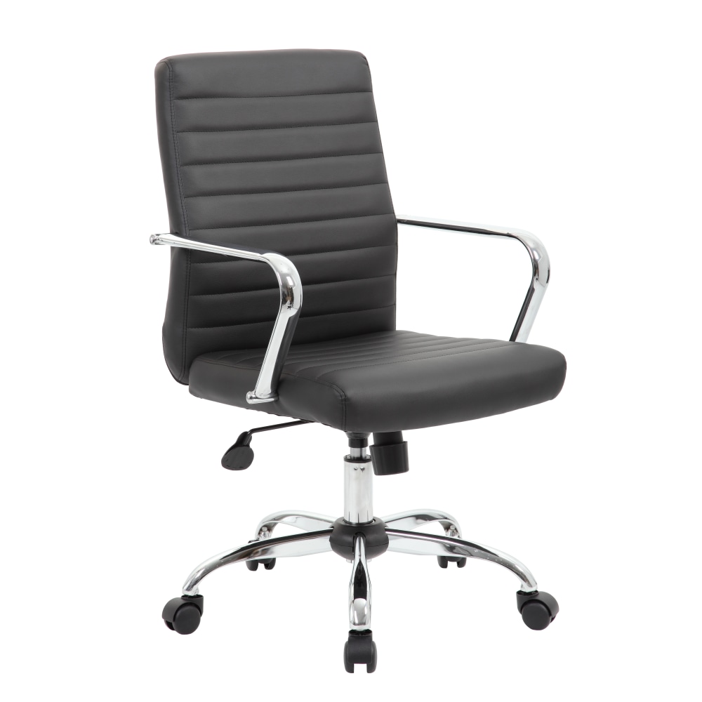 Boss Office Products Retro Caressoft Vinyl Mid-Back Task