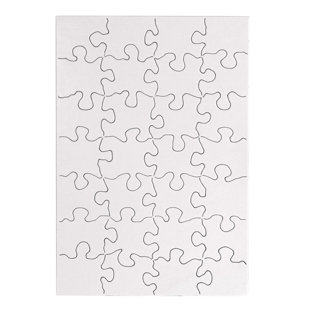Hygloss Compoz-A-Puzzles, 5-1/2" x 8", White, 28 Pieces