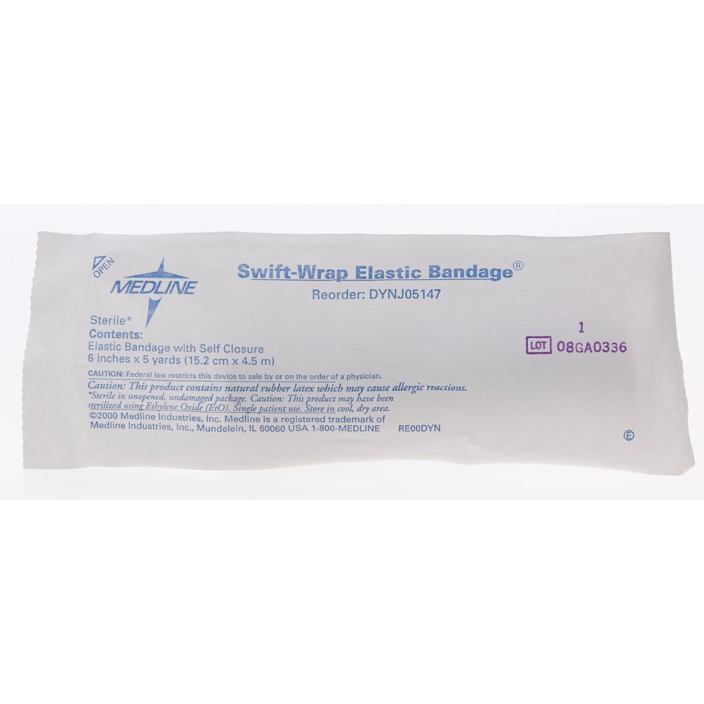 Medline Swift-Wrap Sterile Elastic Bandages, 6" x 5