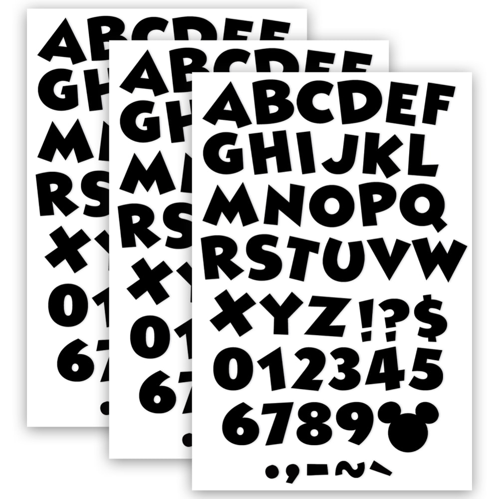 Eureka 4" Deco Letters, Mickey Mouse Throwback Black,