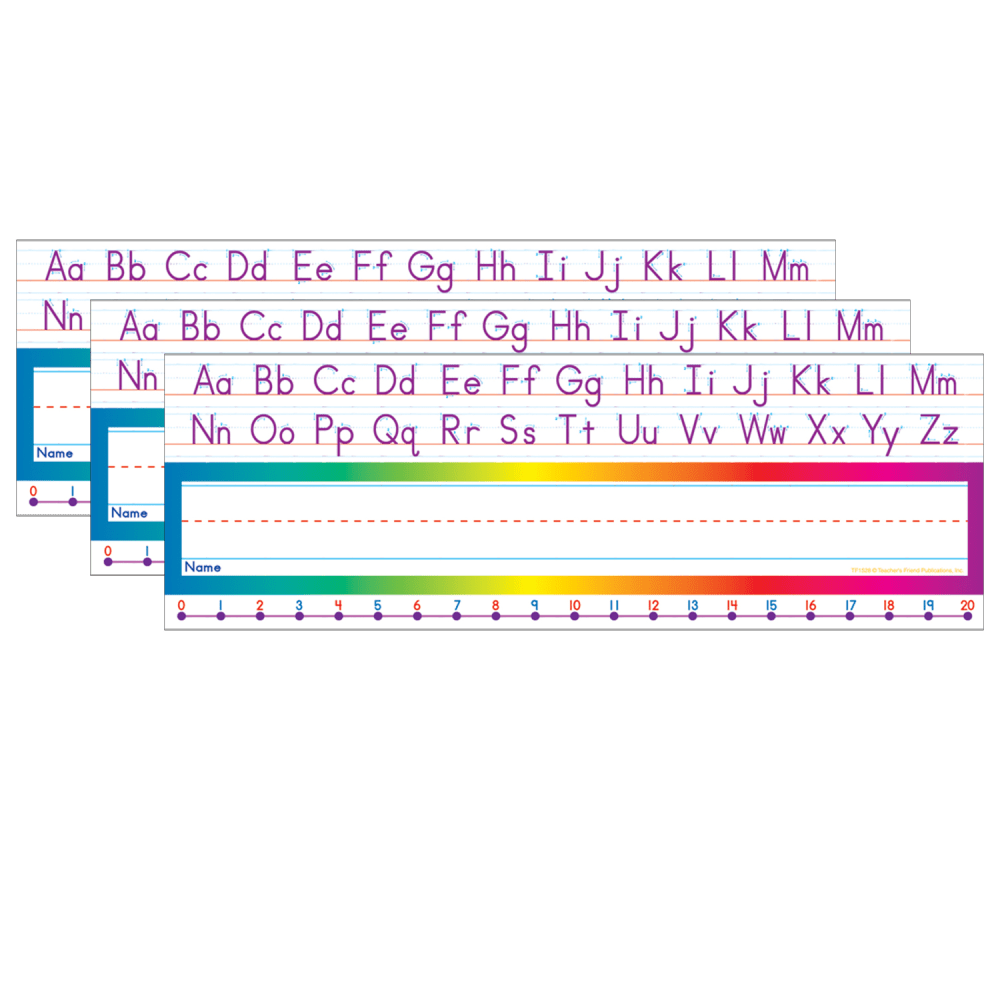 Scholastic Teacher Resources Alphabet/Number Line Name Plates,