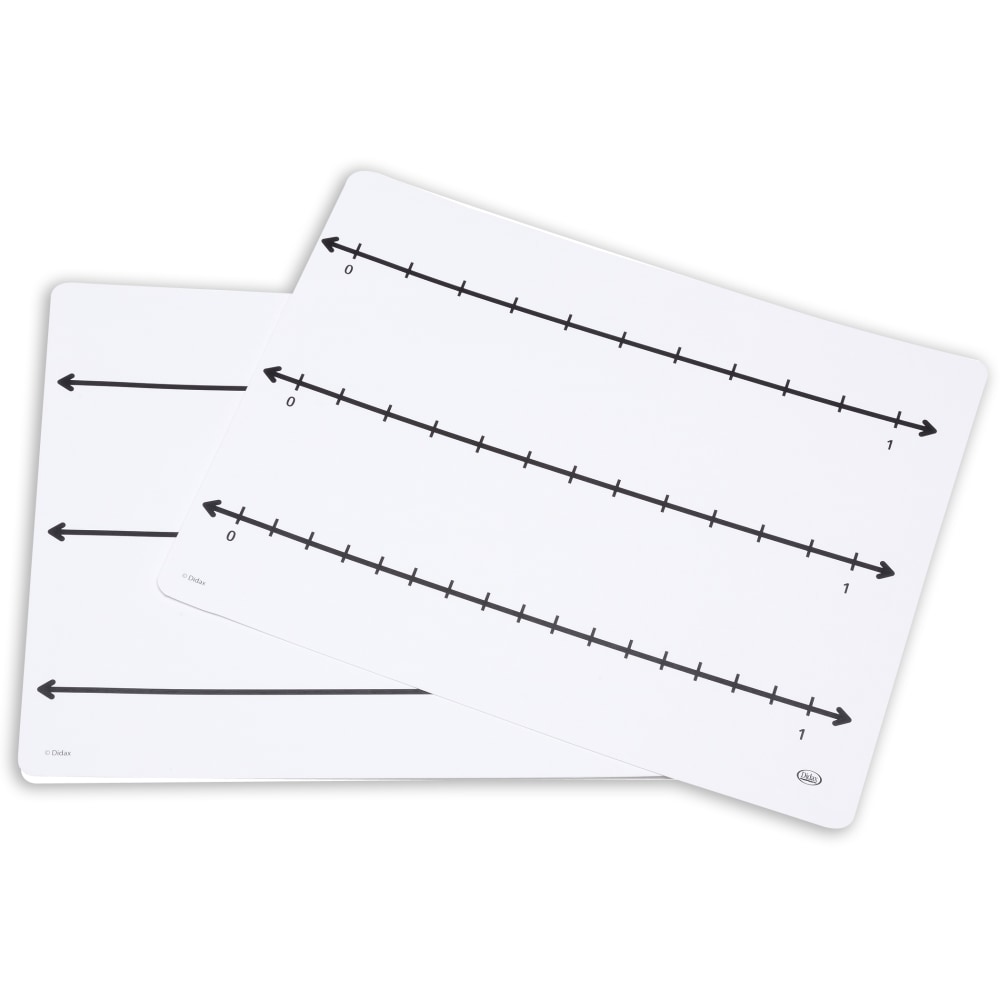 Didax Write-On/Wipe-Off Fraction Number Line Mats, 9" x