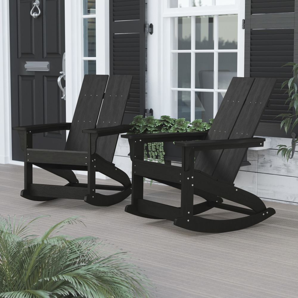 Flash Furniture Finn Modern Commercial Grade All-Weather 2-Slat