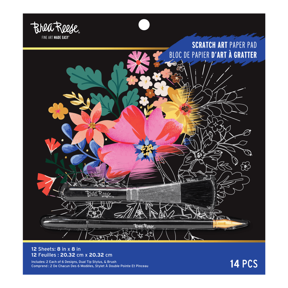 Brea Reese® Scratch Art Paper Pad, 8" x