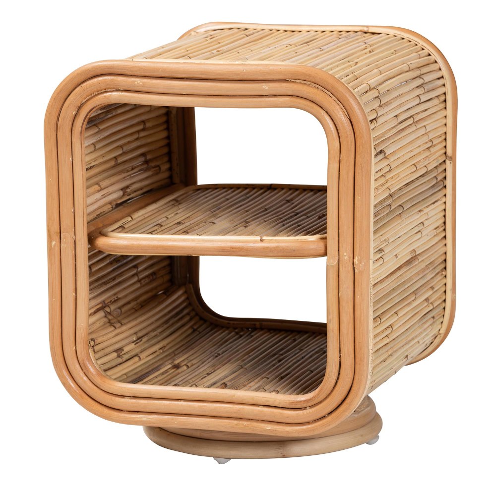 bali & pari Bethari Natural Rattan Nightstand, 16-15/16”H