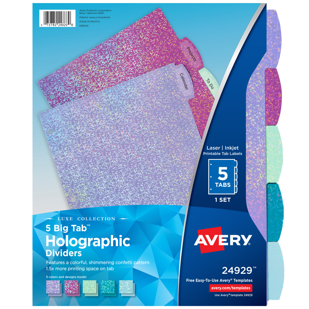 Avery® Luxe Collection Big Tab™ Fashion Dividers For