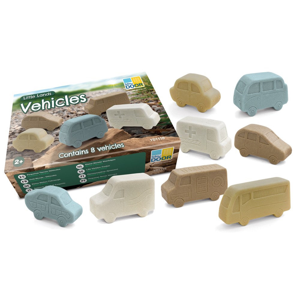 Yellow Door Little Lands Stones, Vehicles, Set Of