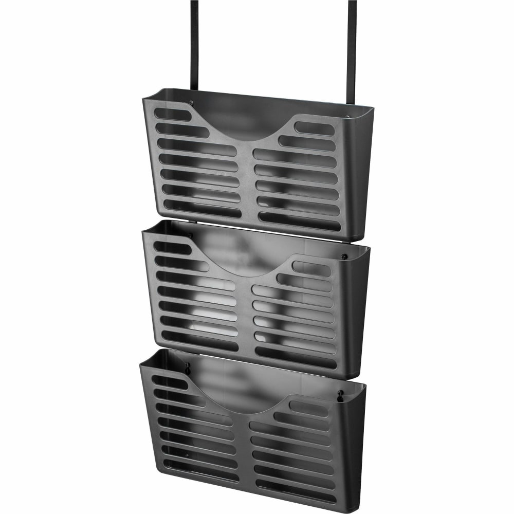 Lorell® 3-Pocket Plastic Hanging Wall File, 9-3/4"H x