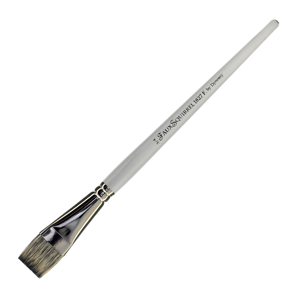 Dynasty Faux Squirrel Paint Brush, 3/4", Flat Bristle,