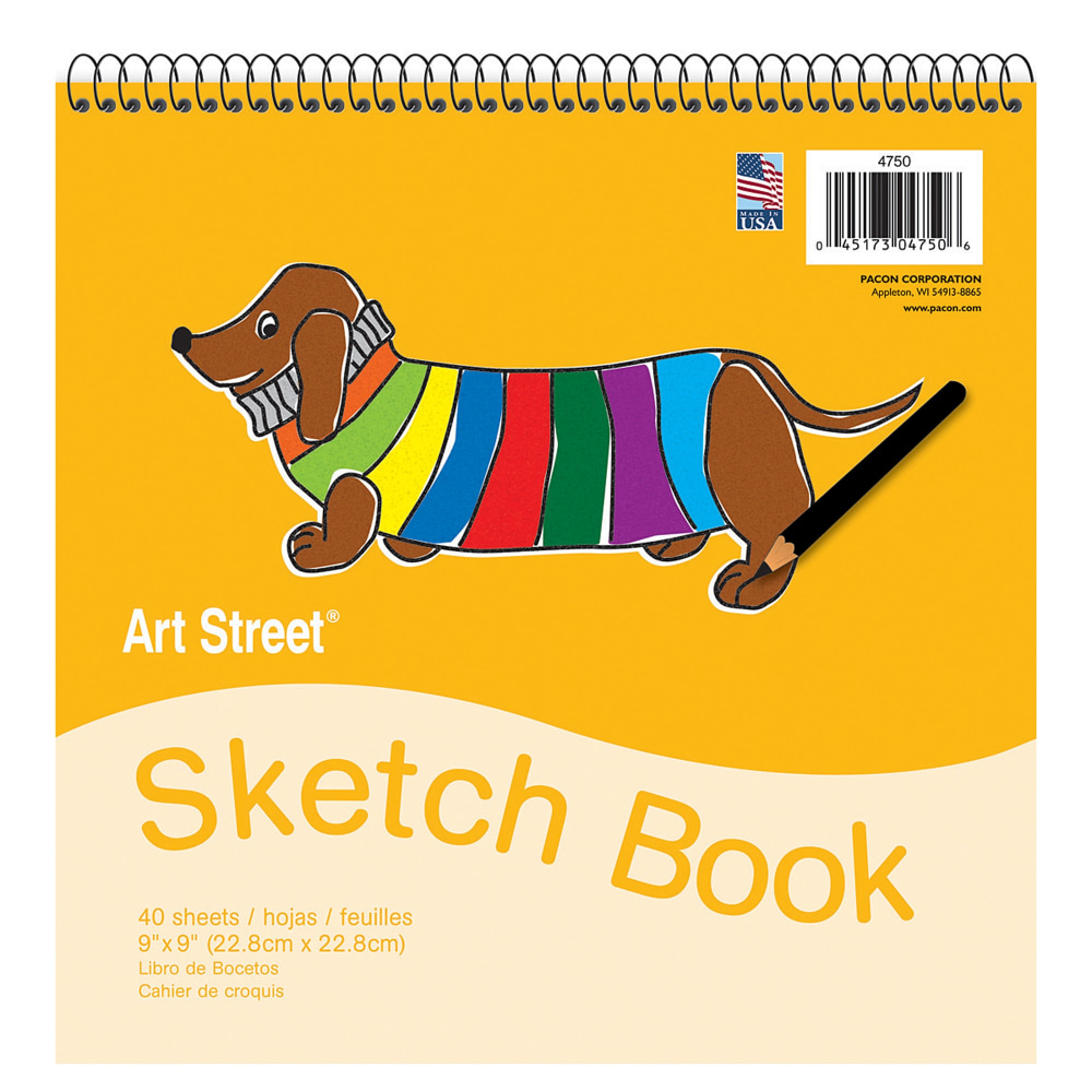 Art Street® Sketch Book, 9" x 9", 40