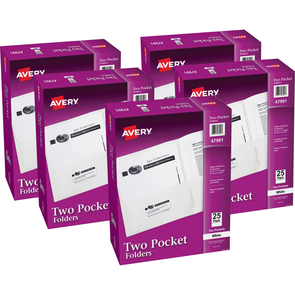 Avery® Letter Pocket Folder - 8 1/2" x