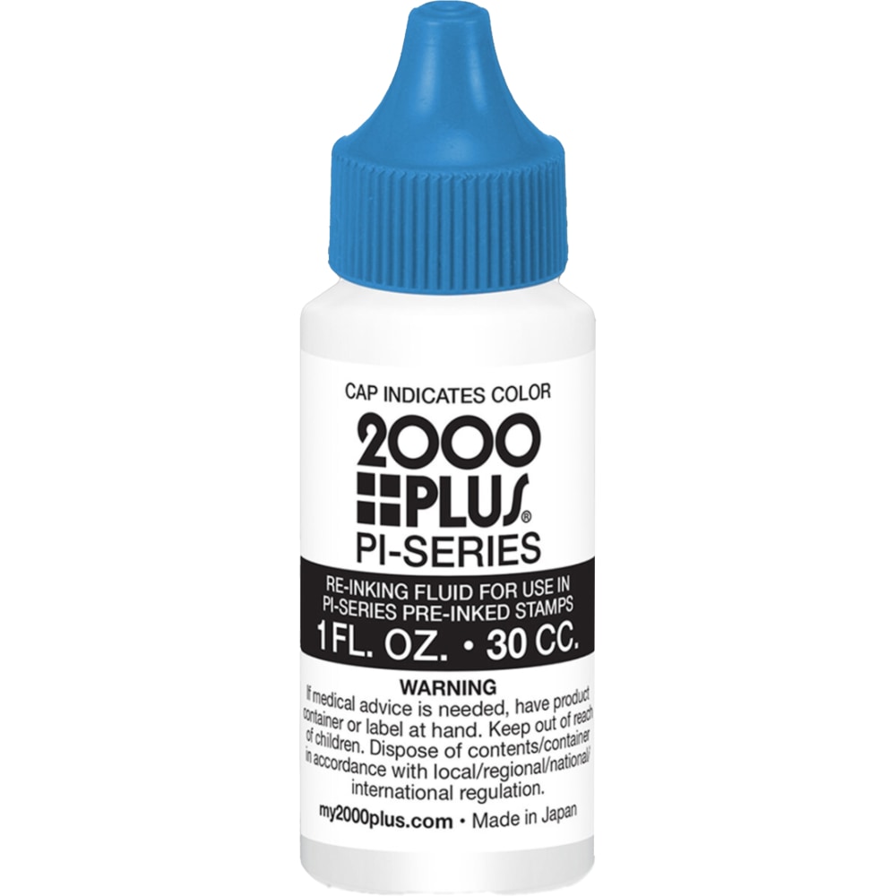 Pre-inked Stamp Re-Inking Fluid, 30 CC., Blue