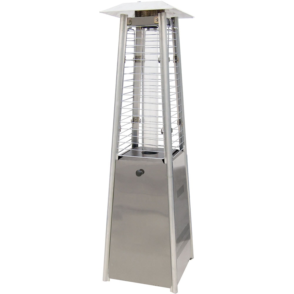 Hanover Mini Pyramid Tabletop Propane Patio Heater, Stainless