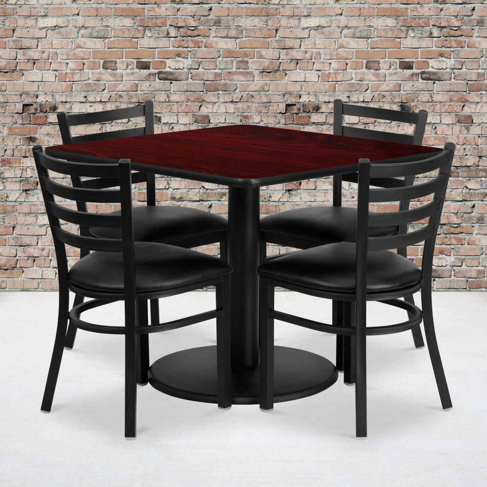 Flash Furniture Square Laminate Table Set With Round