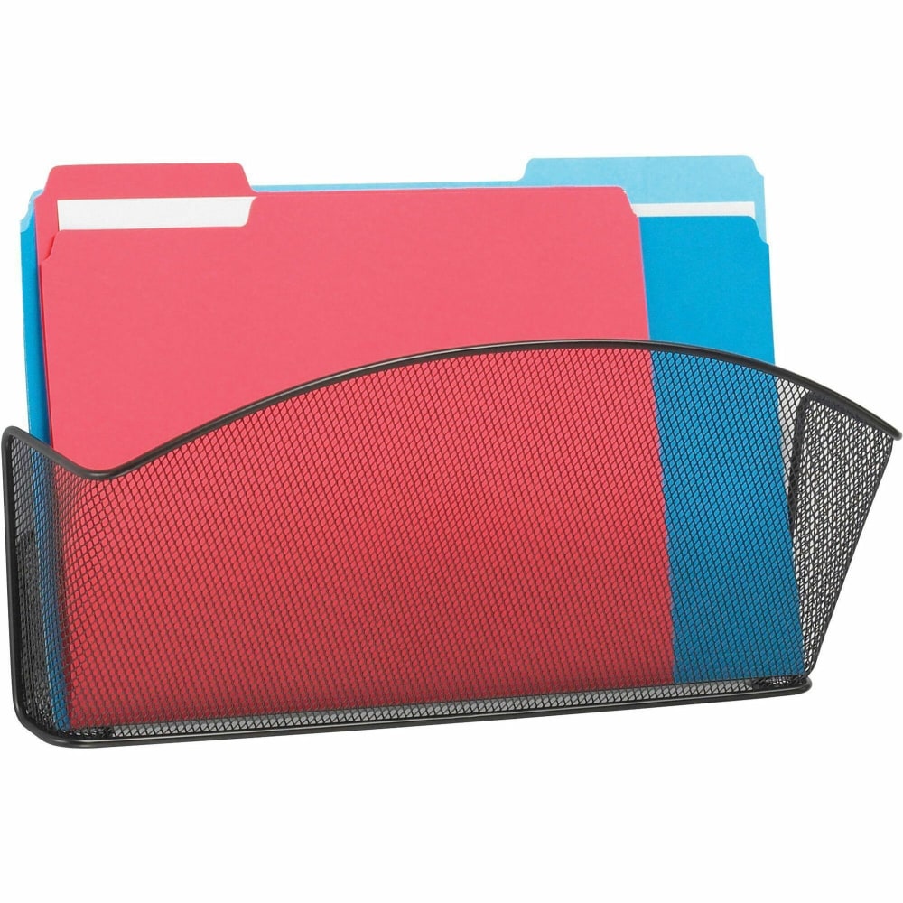 Safco® Onyx Mesh Wall Pocket, Legal Size, Black