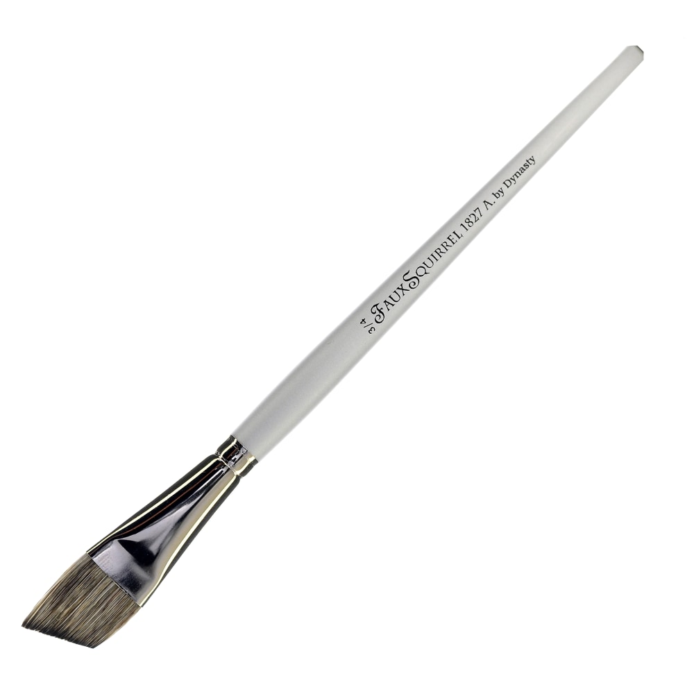 Dynasty Faux Squirrel Paint Brush, 3/4", Angled Bristle,