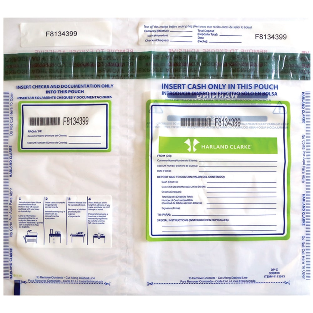 Custom Tamper-Evident Compartment Style Plastic Security Bags,