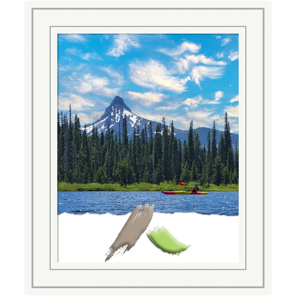 Amanti Art Craftsman White Wood Picture Frame, 21
