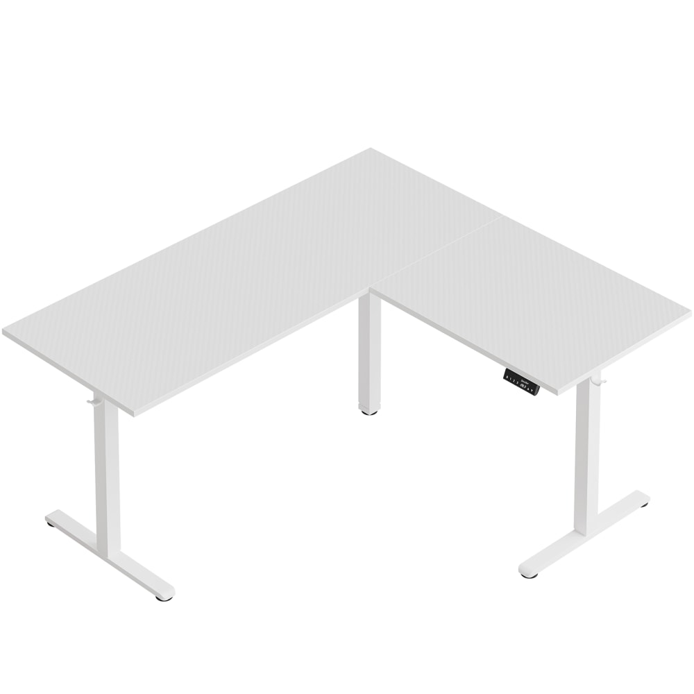 Bestier 63"W Electric Adjustable-Height L-Shaped Standing