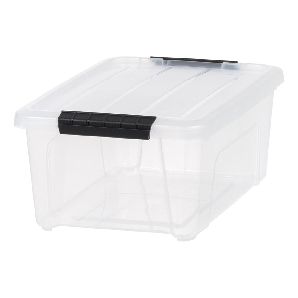 Iris Stack And Pull Totes, 13.5 Qt, Clear,