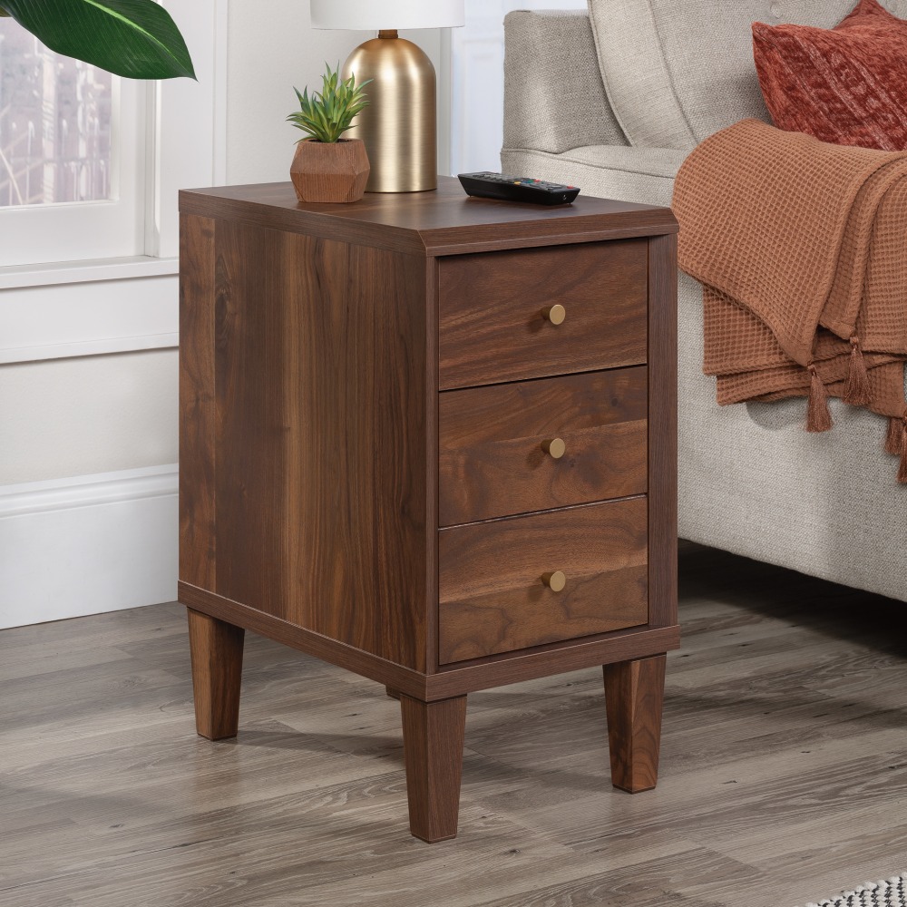 Sauder® Willow Place Mid-Century 2-Drawer Rectangle End Table,