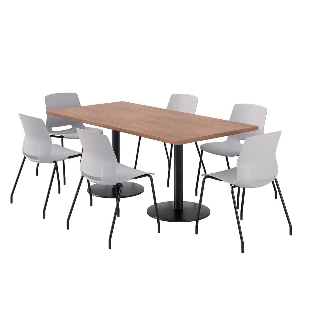 KFI Studios Proof Rectangle Pedestal Table With Imme