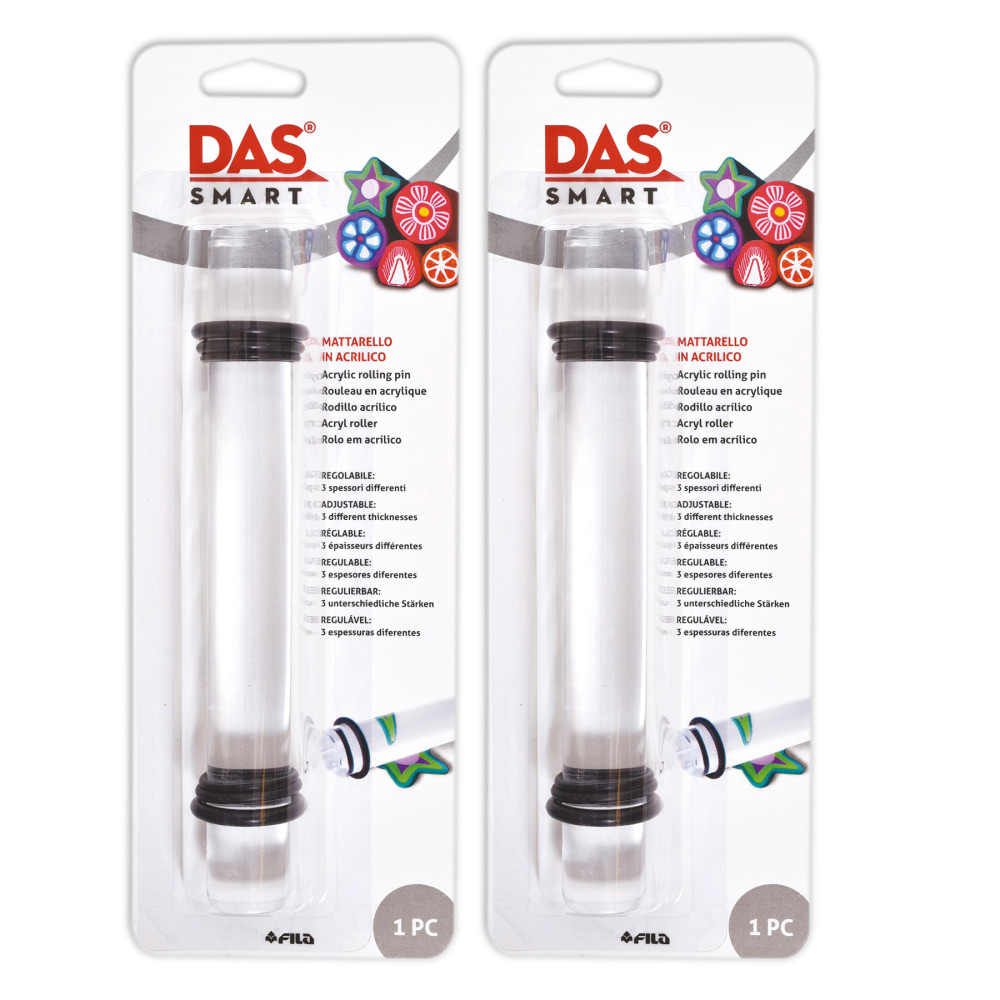 DAS Acrylic Rollers, Clear, Pack Of 2 Rollers