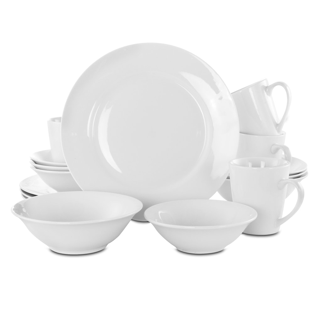 Gibson Home Noble Court 16-Piece Ceramic Dinnerware Set,