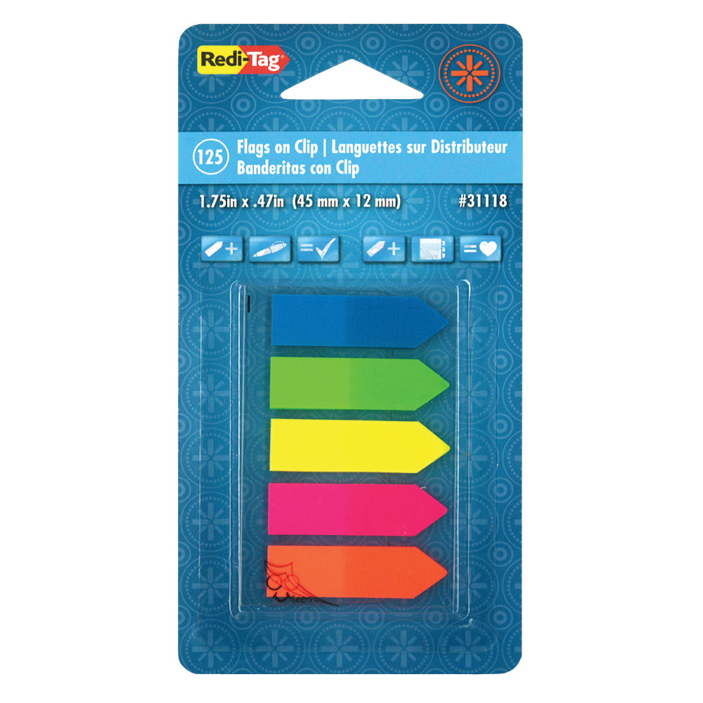 Redi-Tag See Note Arrow Page Flags On Clip-On