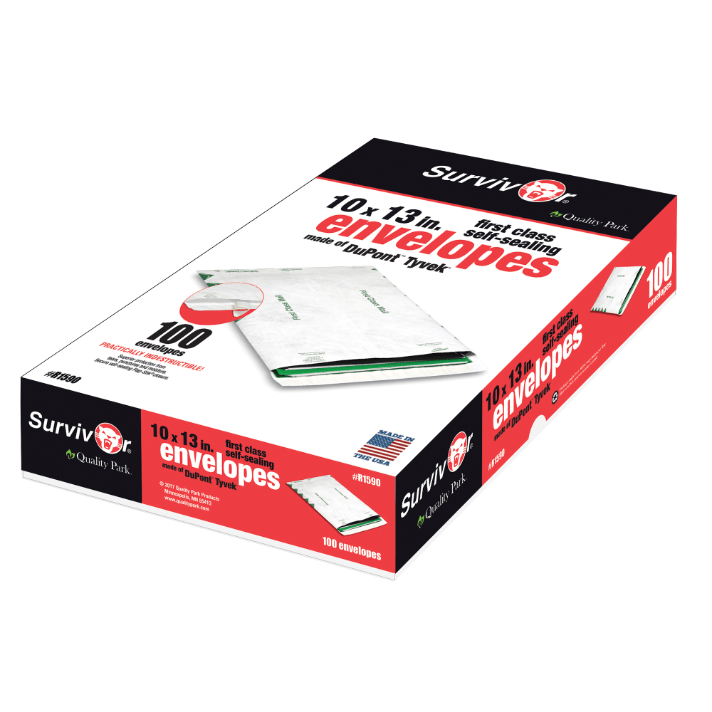 Quality Park® Tyvek® Envelopes, First Class, 10" x