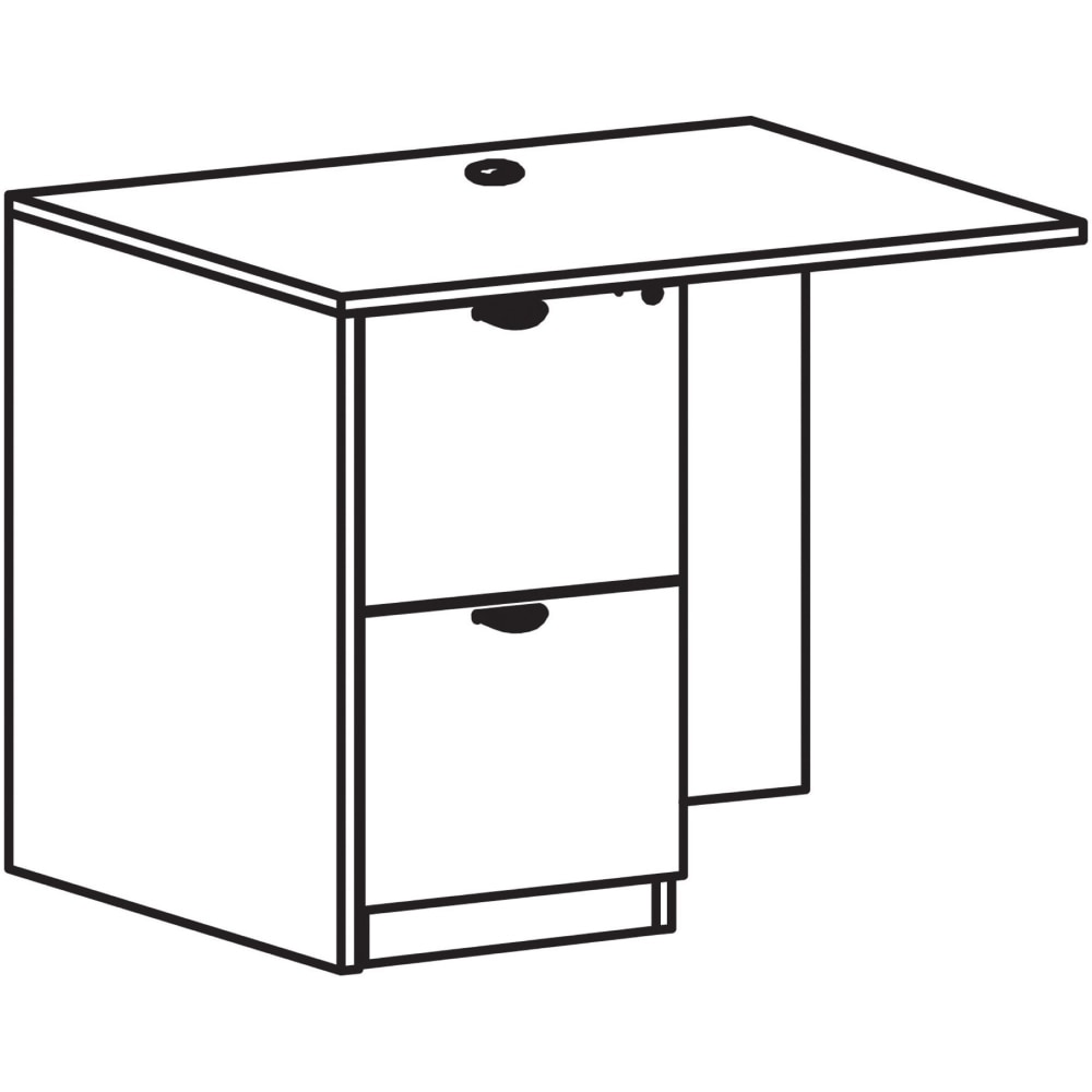 Lorell® Prominence 2.0 42”W Left Desk Return, Gray