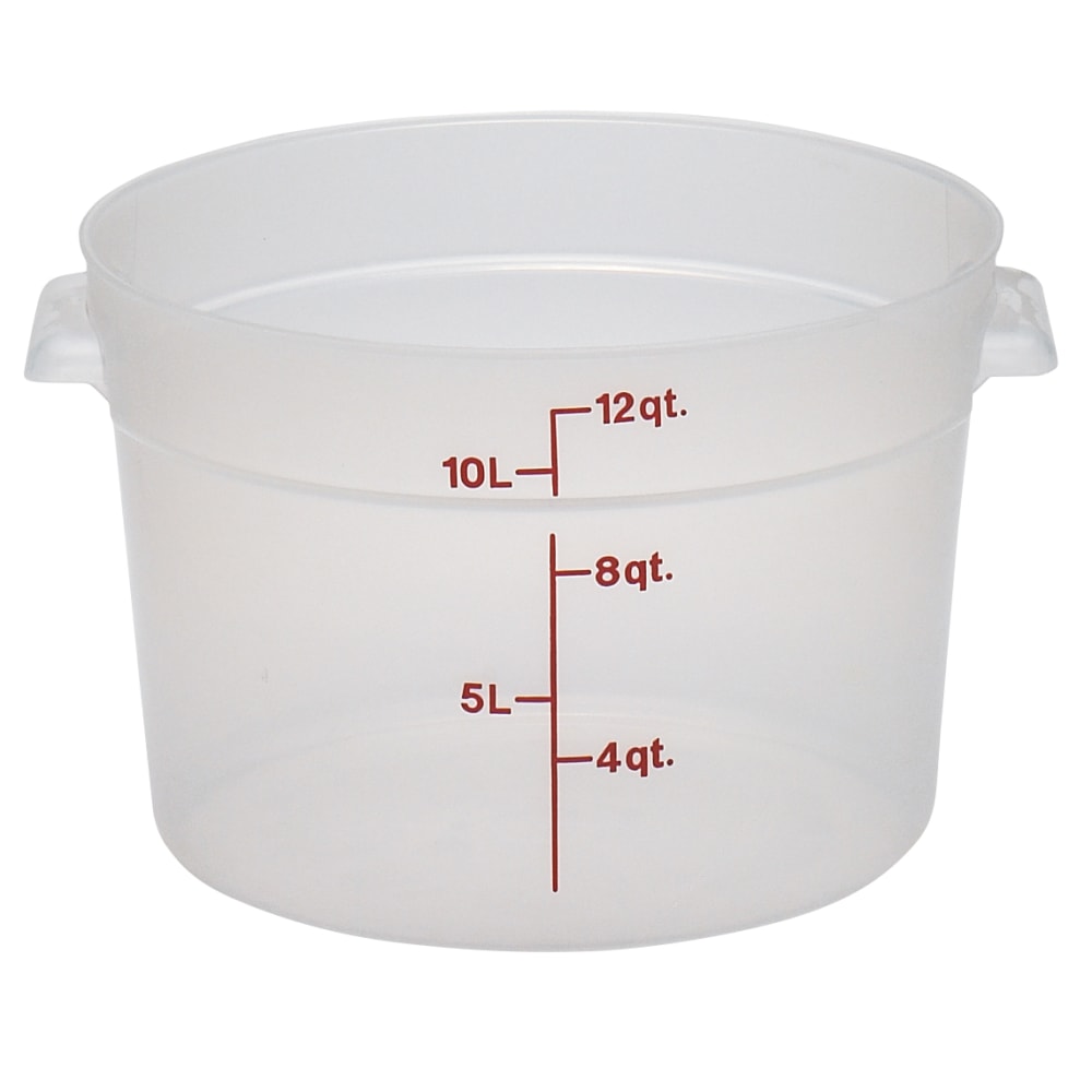 Cambro Translucent Round Food Storage Containers, 12 Qt,