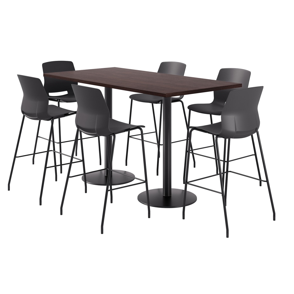 KFI Studios Proof Bistro Rectangle Pedestal Table With