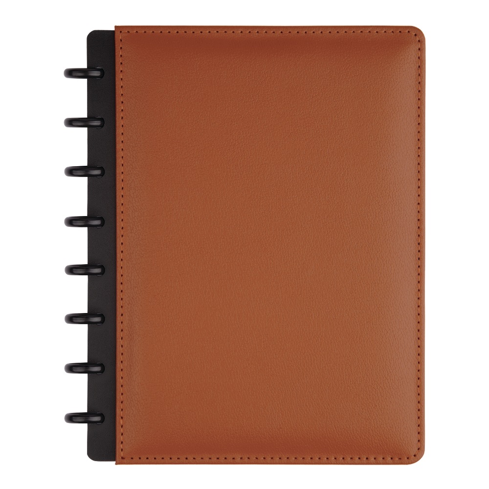 TUL® Discbound Notebook With Leather Cover, Junior Size,