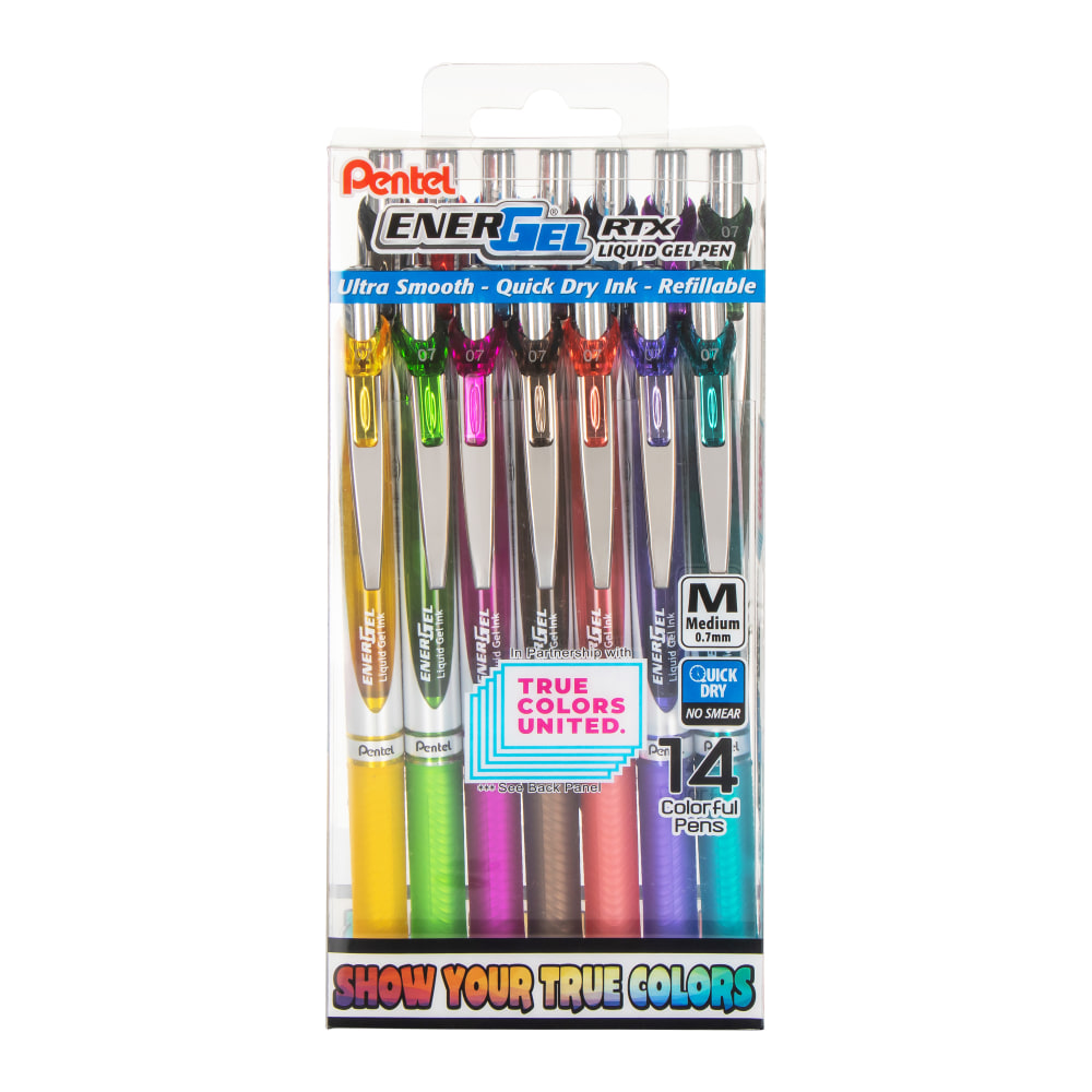 Caneta Gel Pentel EnerGel NV - Pacote 12 Unidades 0.7mm Preta