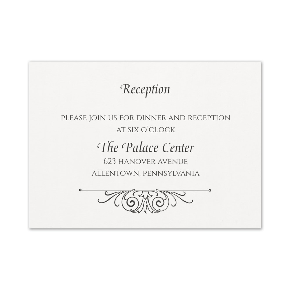 Custom Shaped Wedding & Event Reception Cards, 4-7/8"