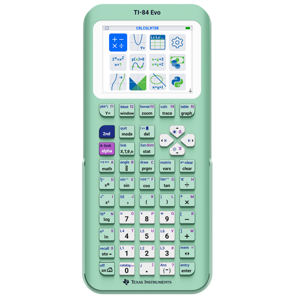 Texas Instruments TI-84 Evo Graphing Calculator, Mint, Total
