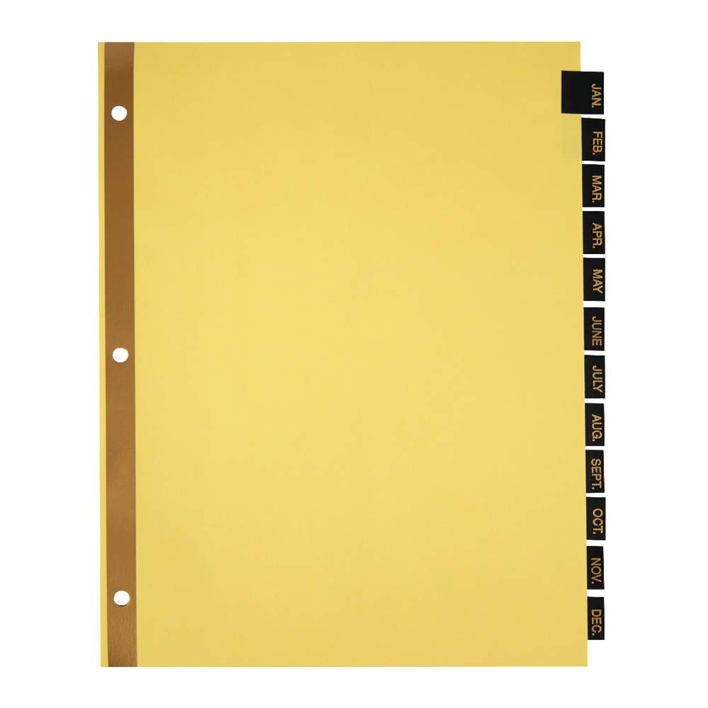 Office Depot® Brand Preprinted Index Tab Dividers, Jan-Dec