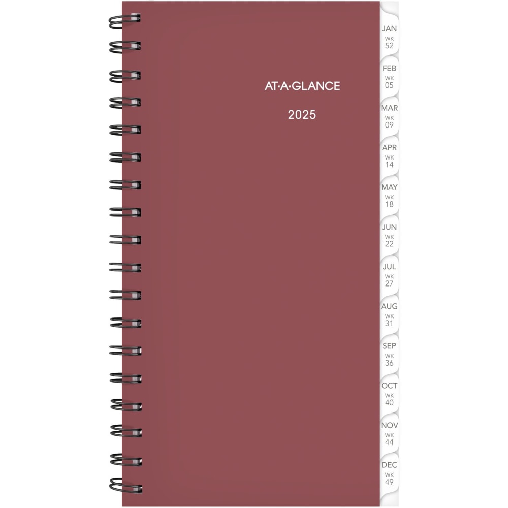2025 AT-A-GLANCE® Weekly Wirebound Planner Refill, Pocket Size,