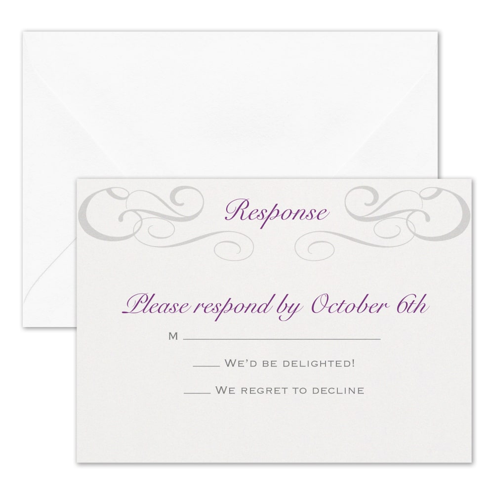 Custom Wedding & Event Response Cards With Envelopes,