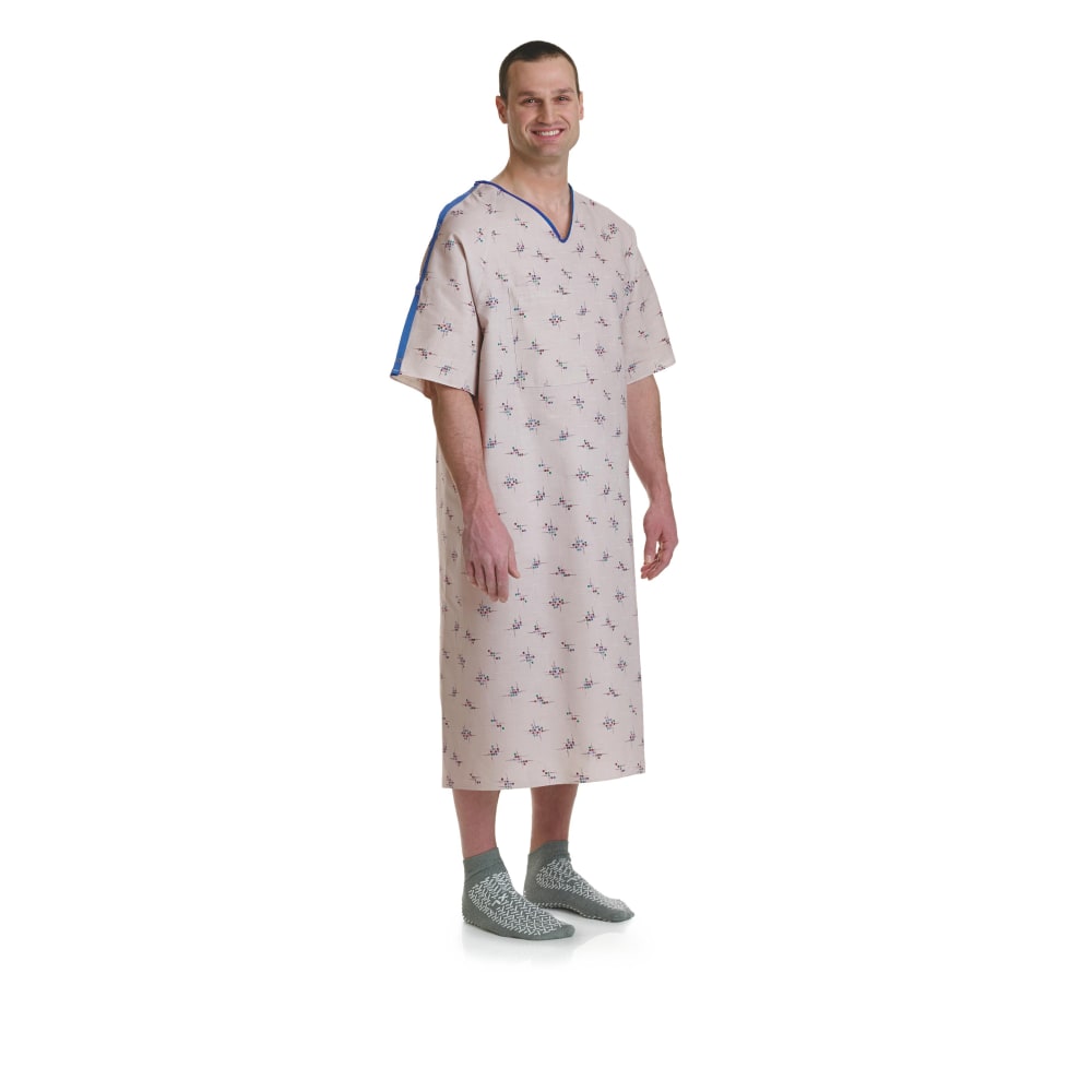 Medline Gray Collection IV Sleeve Gowns, 66", Galaxy