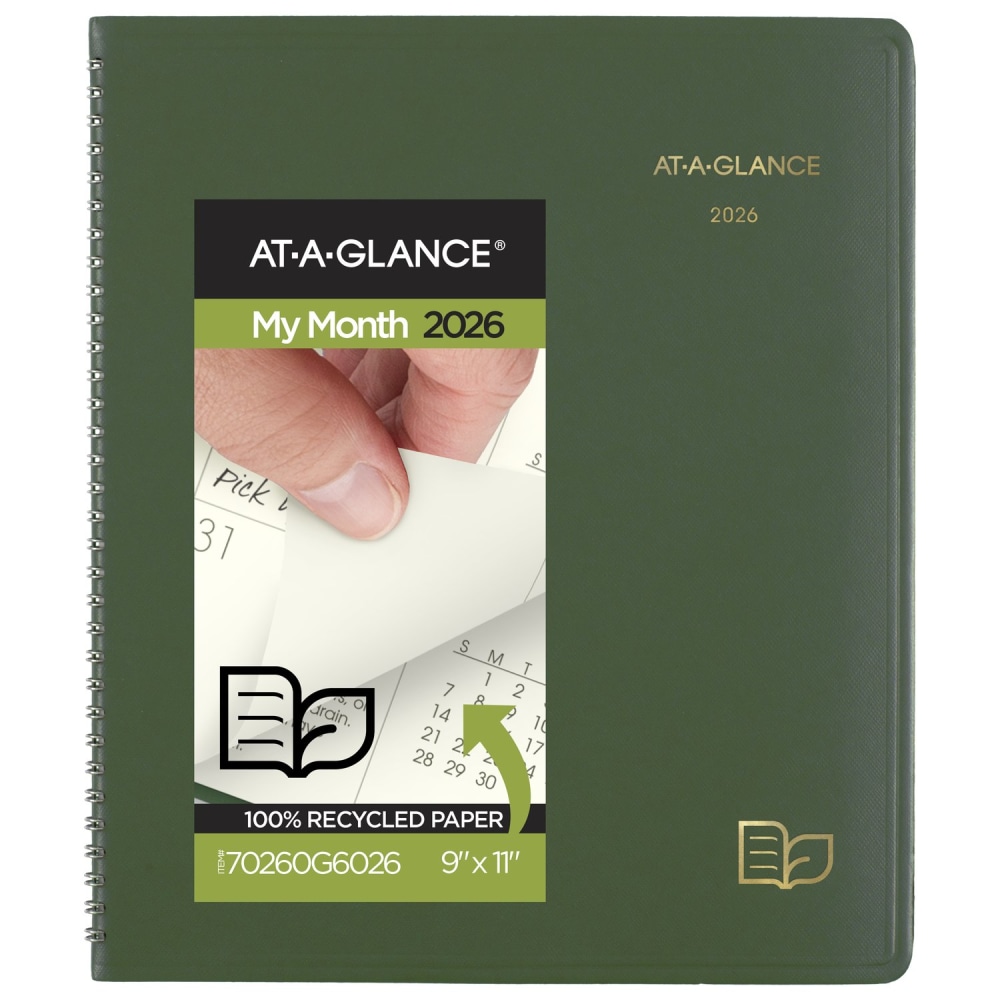 AT-A-GLANCE® Recycled Monthly Planners, 70260G6026