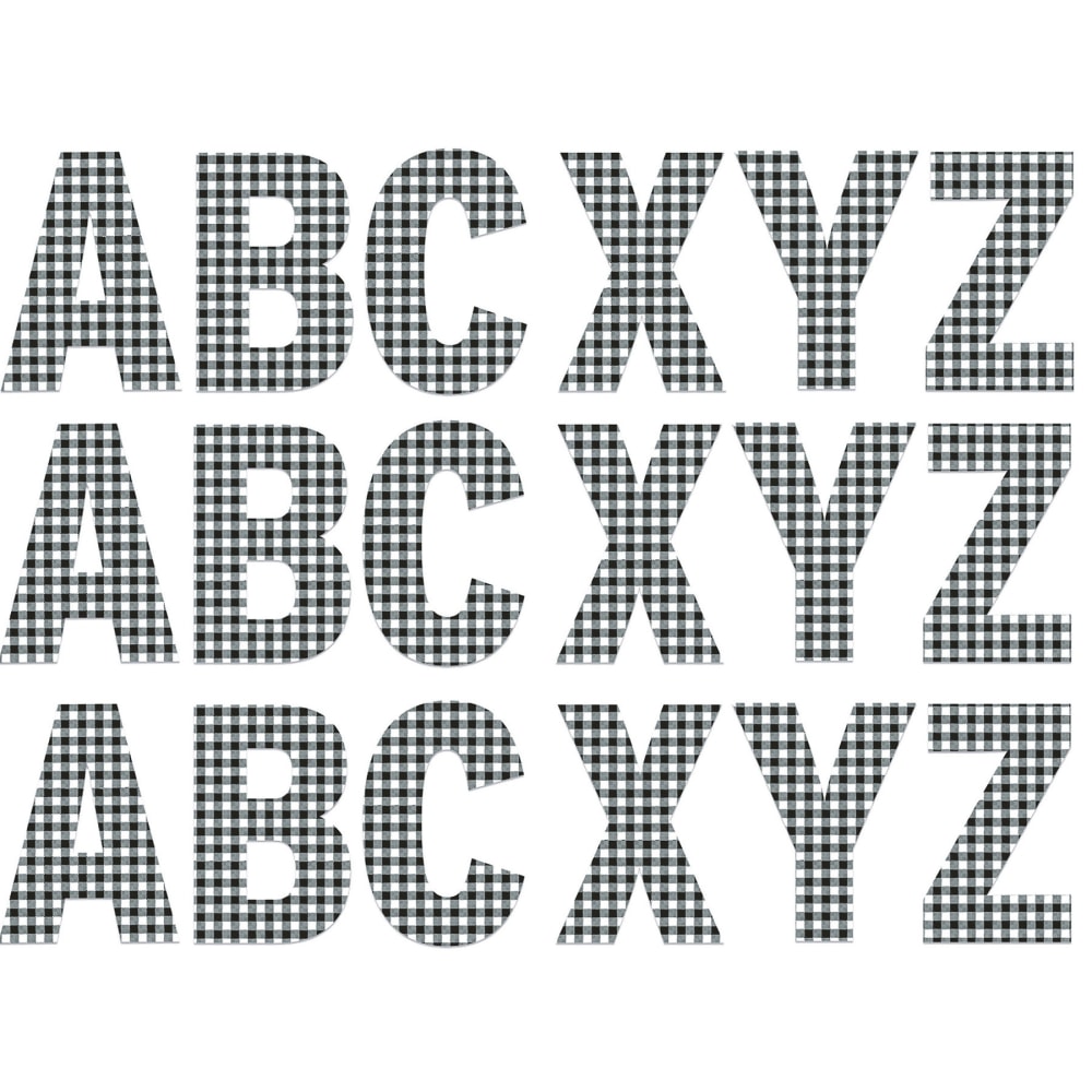 Eureka 7” Deco Letters, Gingham, 129 Letters Per