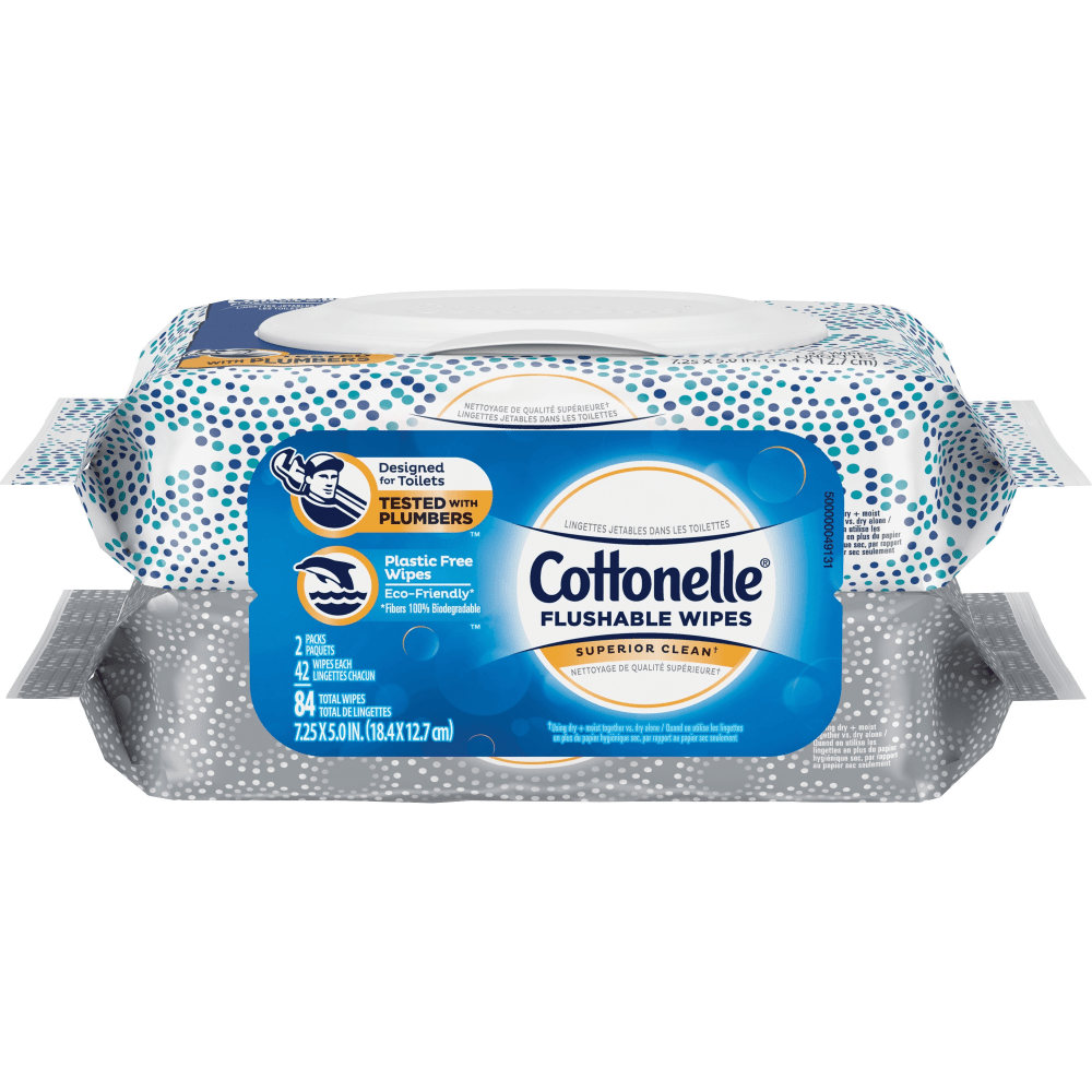 Cottonelle Flushable Wet Wipes - 7.25" Width x