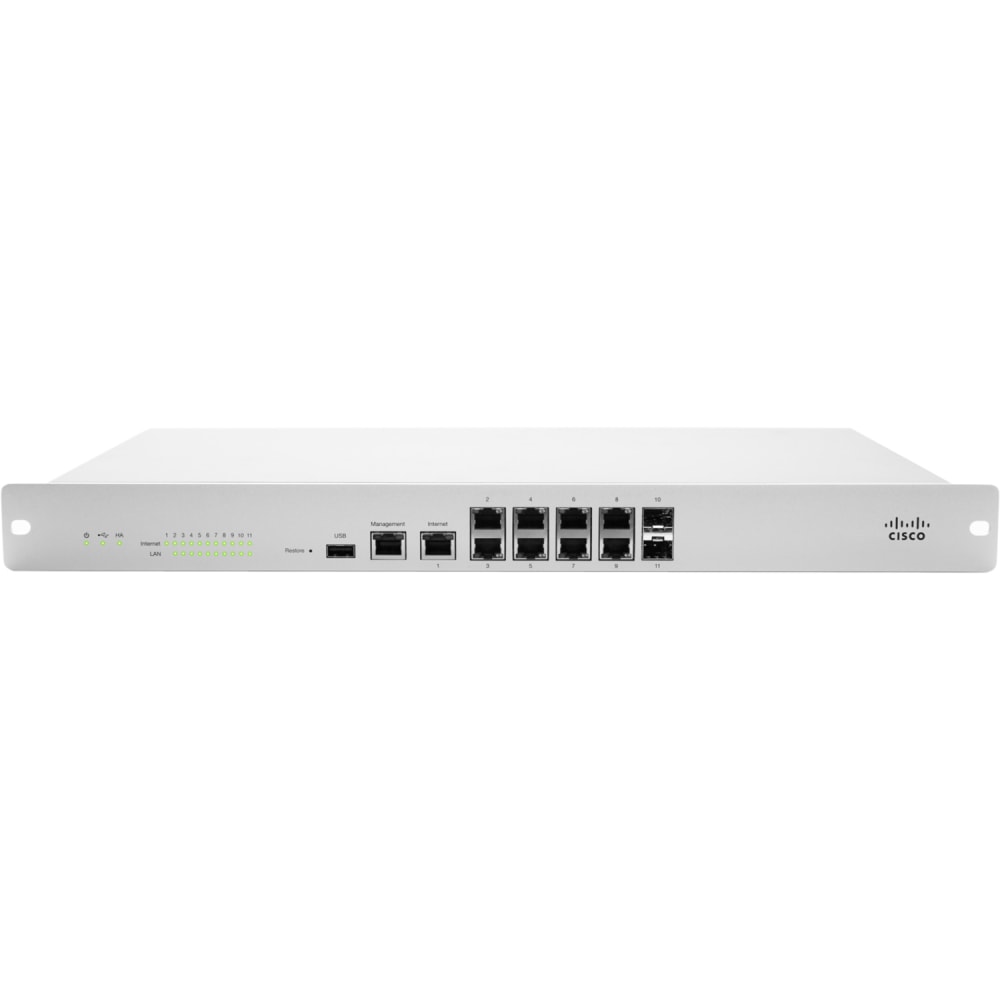 Meraki MX100 Cloud Managed Security Appliance - 9