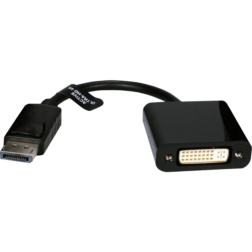 QVS DisplayPort Male to DVI Female 4K/Eyefinity Active